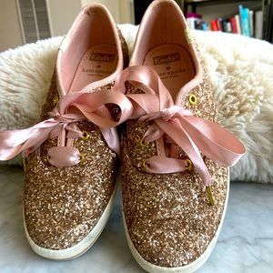 Kate spade rose gold keds